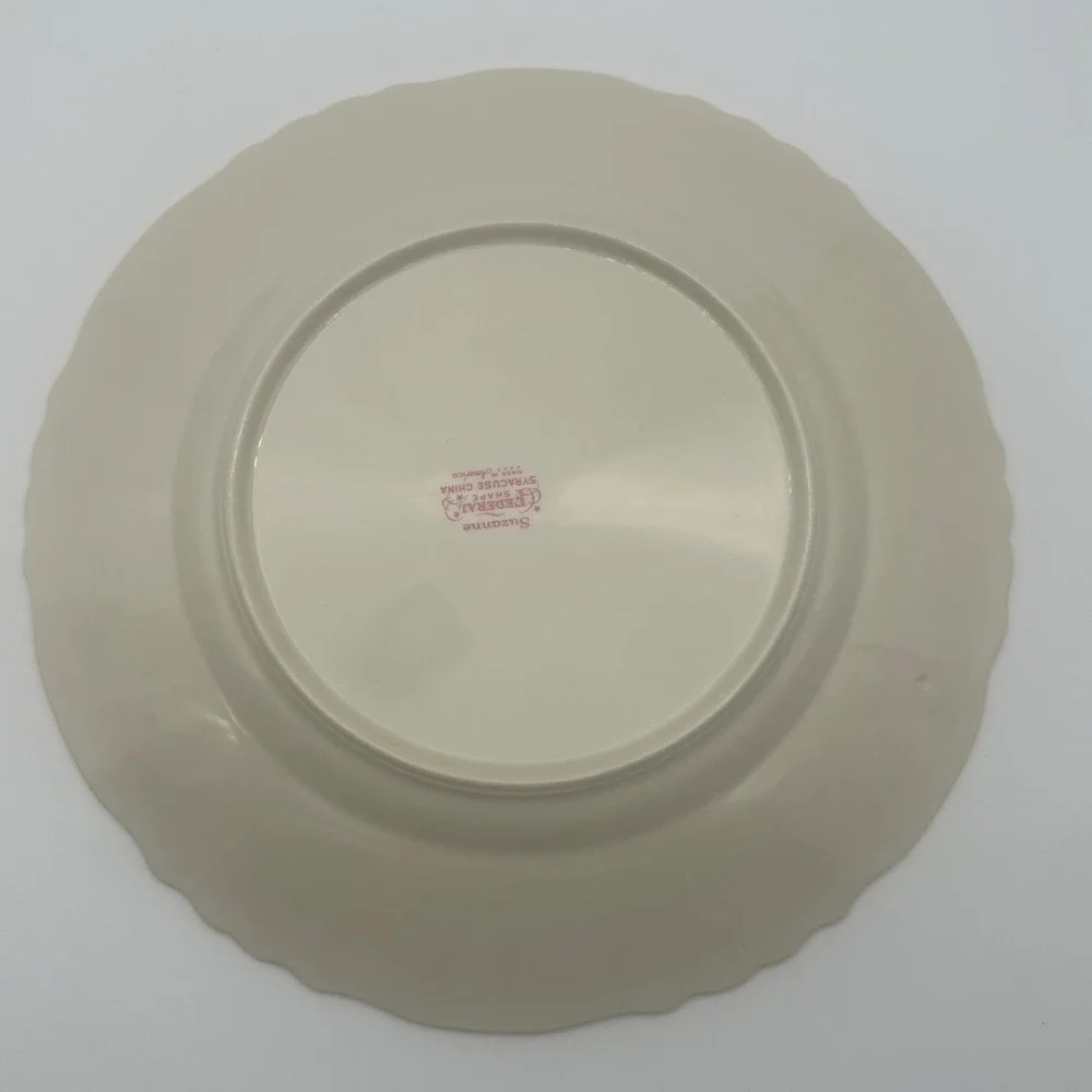 4 set Vintage Syracuse China Suzanne Federal Shape Dinner Plates 10in